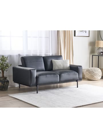 Beliani 2-Sitzer Sofa SOVIK in Schwarz - (W) 156 x (H) 72 x (L) 87 cm