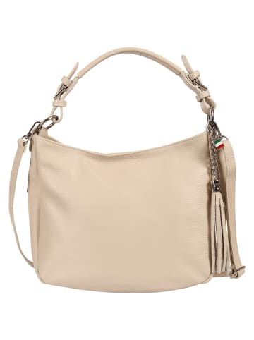Florence Florence Schultertasche, Shopper Leder beige ca. 30cm
