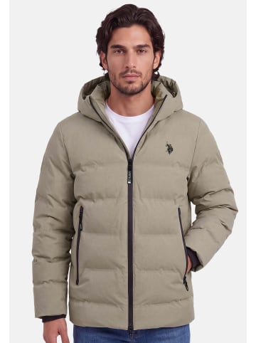 U.S. Polo Assn. U.S. POLO ASSN. Herren Steppjacke mit Hoodie P-070 in Beige
