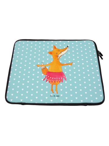 Mr. & Mrs. Panda Schutzhülle Notebook Fuchs Ballerina ohne Spruch in Türkis Pastell