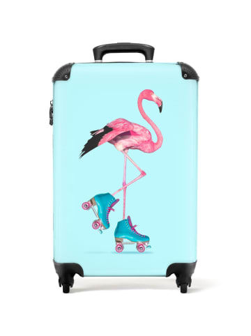 NoBoringSuitCases Suitcase, Handgepäck, Koffer, Trolley, Reisekoffer Flamingo auf