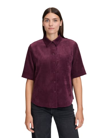 BETTY & CO Hemdbluse mit aufgesetzten Taschen in Dark Aubergine