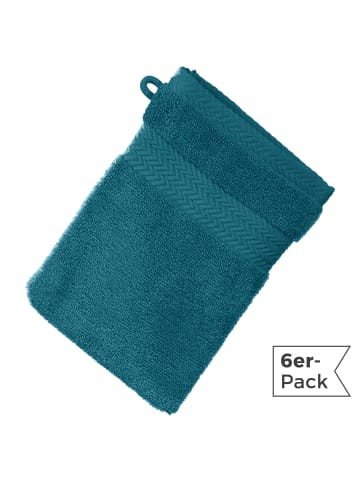 Erwin Müller Frottier Waschhandschuh 6er-Pack Friedrichshafen in petrol