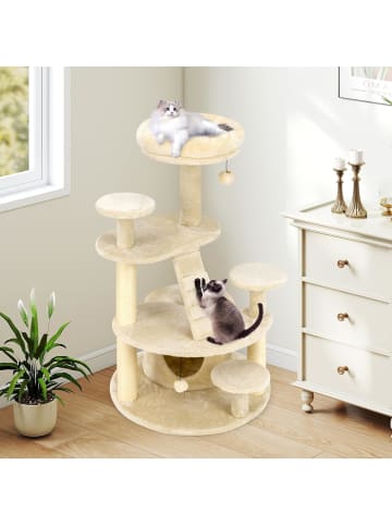 COSTWAY Kratzbaum klein in Beige