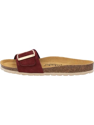 Palado Pantoletten Malta EGS Velours Premium Leather in Bordeaux