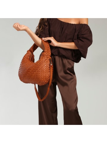 Florence Florence Schultertasche Leder mittelbraun, cuoio ca. 46cm