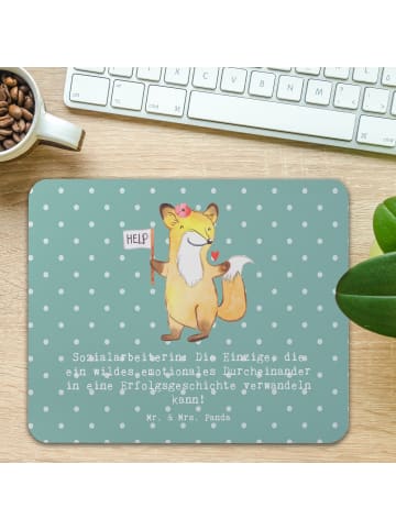 Mr. & Mrs. Panda Mauspad Sozialarbeiterin Erfolg mit Spruch in Meeresbrise