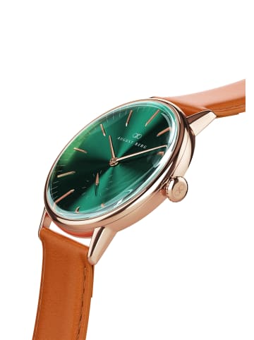 August Berg Armbanduhr Serenity Greenhill N°40 in rosegold dark_green