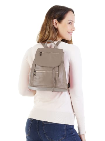 Samantha Look City-Rucksack echt Leder in rosa