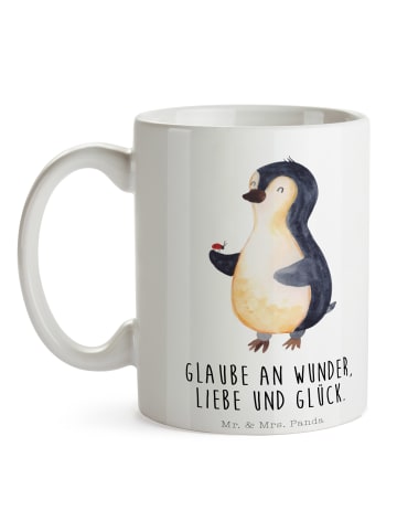Mr. & Mrs. Panda Ostergeschenk Pinguin Marienkäfer mit Spruch in Weiß