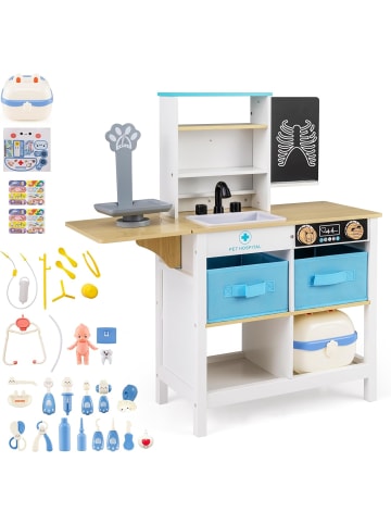 COSTWAY Krankenhaus Spielzeug Kinder in Weiß