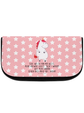 Mr. & Mrs. Panda Kulturtasche Einhorn Wut mit Spruch in Rot Pastell