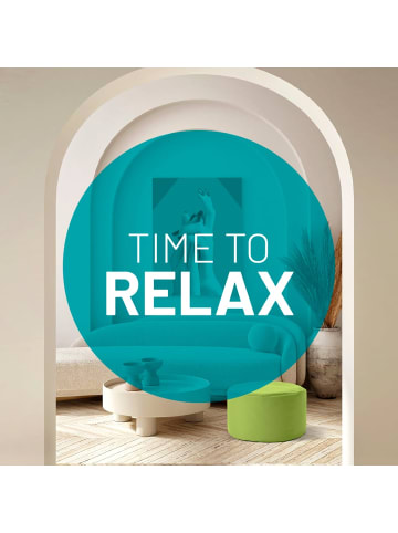 Lumaland Sitzsack-Sessel Pouf rund 50l grün  grün