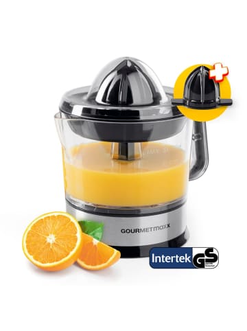 Gourmet Maxx Zitruspresse 0,7l 40W Edelstahl  Schwarz