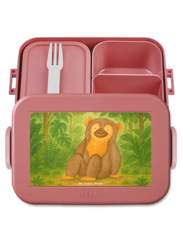 Mr. & Mrs. Panda Snackbox Affe Design ohne Spruch in Rot Pastell