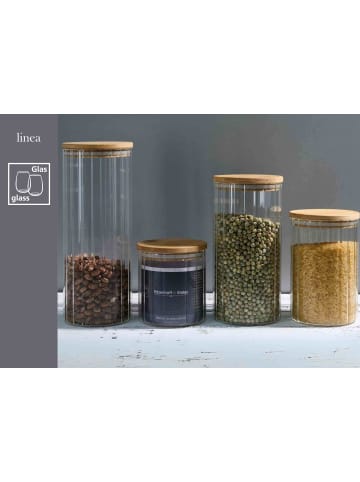 Ritzenhoff & Breker 4er Set Vorratsgläser Linea in Transparent 1,3 l in transparent