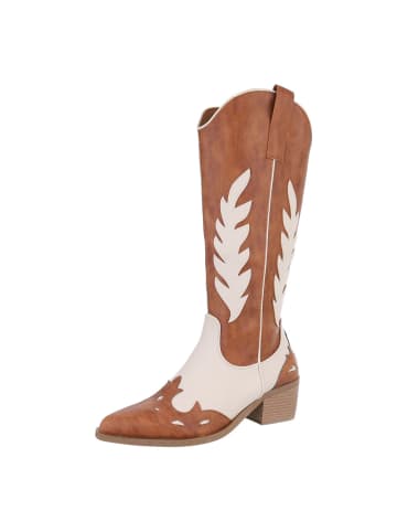 Ital-Design High Heel in Camel und Beige