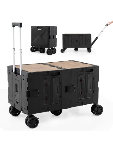 COSTWAY Bollerwagen faltbar 150L in Schwarz