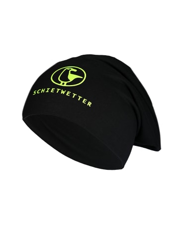 SCHIETWETTER Beanie mit Print Möwe in black/neon yellow