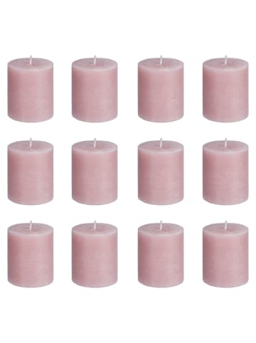 Butlers Stumpenkerze RUSTIC 12er-Set in Pink