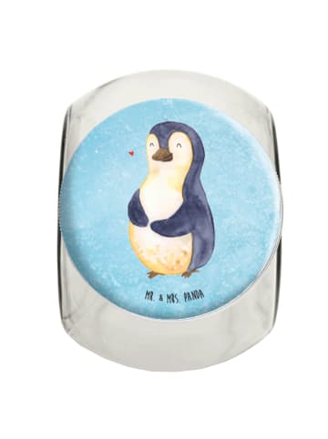 Mr. & Mrs. Panda Bonbonglas Pinguin Diät ohne Spruch in Eisblau