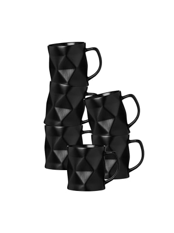 Ritzenhoff & Breker 6er Set Becher Tekia in 400 ml in schwarz