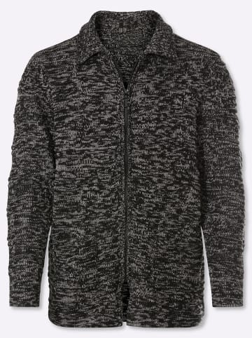 WITT WEIDEN Strickjacke in schwarz-grau-meliert