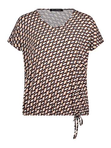 Betty Barclay Printshirt mit V-Ausschnitt in Dark Blue/Brown