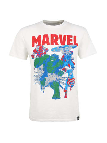 Re:Covered T-Shirt Iron Man, Thor, Captain America & The Hulk White in White