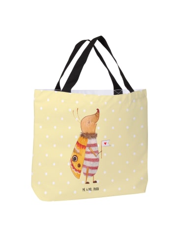 Mr. & Mrs. Panda Strandtasche Nachtfalter Fähnchen ohne Spruch in Gelb Pastell