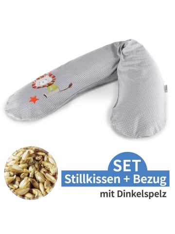 Theraline Stillkissen Das Original mit Dinkelspelz-Füllung in grau,motiv