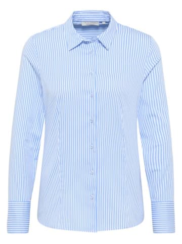 Eterna Langarmbluse in Himmelblau