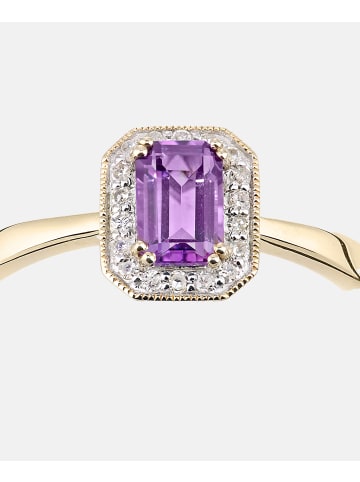 Diamant L'éternel Ring aus 375 Gelbgold mit Diamant mit Amethyst