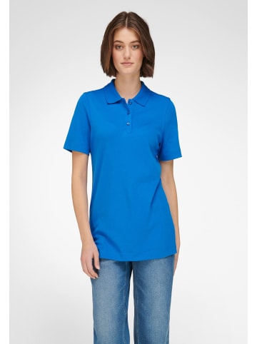 PETER HAHN Poloshirt Cotton in azurblau