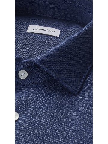 Seidensticker Leinenhemd Regular in Dunkelblau