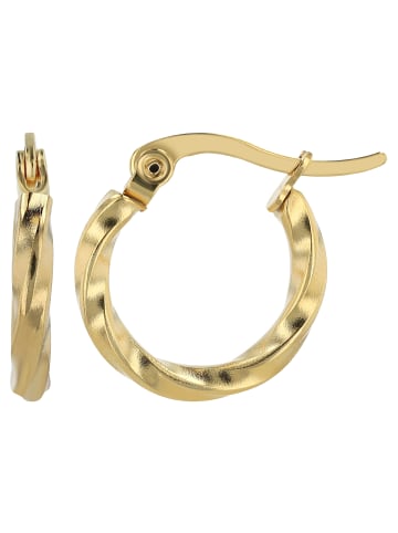 Adeliás Damen Ohrringe – Creole aus Edelstahl in gold