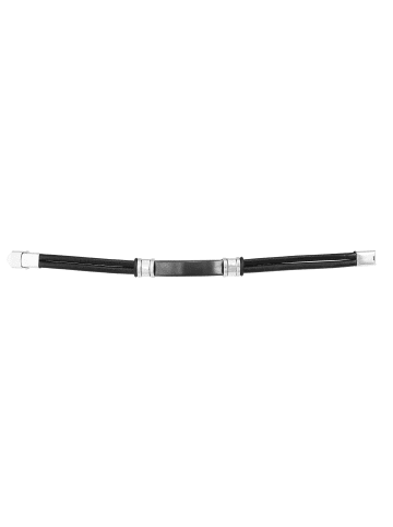 Adeliás Unisex Armband aus Leder 21 cm in schwarz