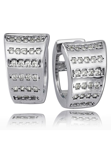 BALIA Silber 925 Damen Creolen Lines Ohrring ca. 0,9cm