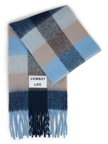 Verb to do Schal in blau braun - 0001