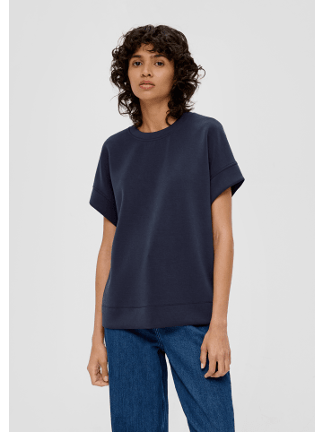 S. Oliver Sweatshirt kurzarm in Blau