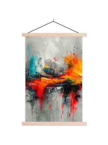 MuchoWow Poster mit Leiste Abstrakte Kunst Explosion  (BxH)