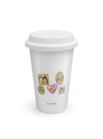 Mr. & Mrs. Panda To Go Becher Igel Familie ohne Spruch in Weiß