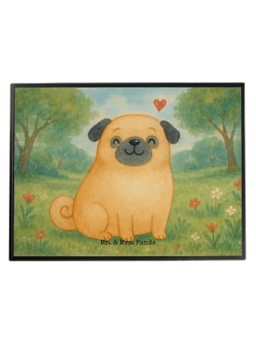 Mr. & Mrs. Panda Malunterlage Mops Design ohne Spruch in Weiß