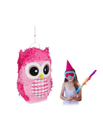 relaxdays Pinata Eule in Pink