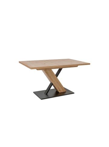 58 aufm Kessel SÄULENTISCH ausziehbar Dolorita 138x75x90 Dekor Artisan Eiche