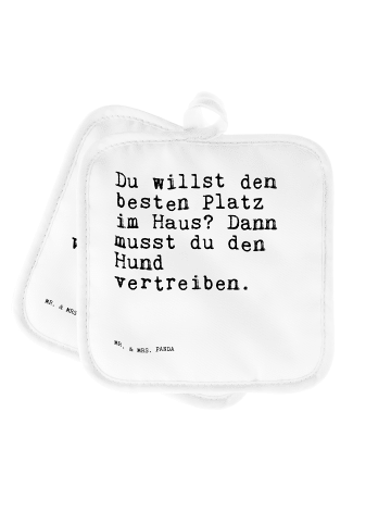 Mr. & Mrs. Panda Ofenhandschuhe Du willst den besten... mit Spruch in Weiß