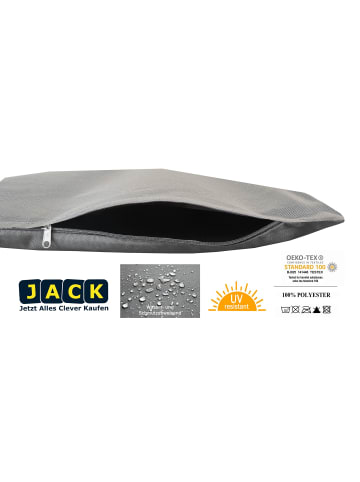 JACK 2er Set Outdoor Wende Kissenhülle 30x50cm in Anthrazit/Grau