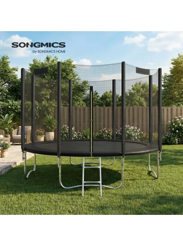 SONGMICS Gartentrampolin Saul in Schwarz - (H)270 x Ø366 cm