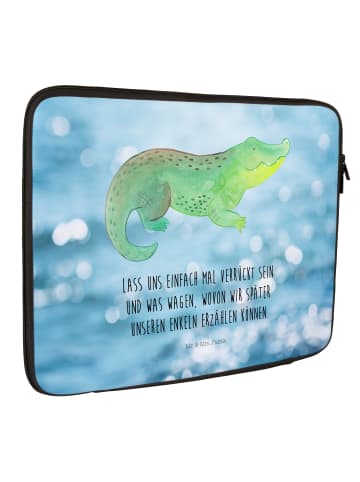 Mr. & Mrs. Panda Notebooktasche Krokodil mit Spruch in OZeichenanblue