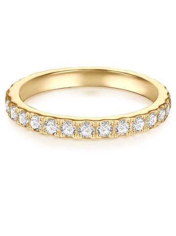 Trilani Ring aus Sterling Silber mit Zirkonia in gelbgold